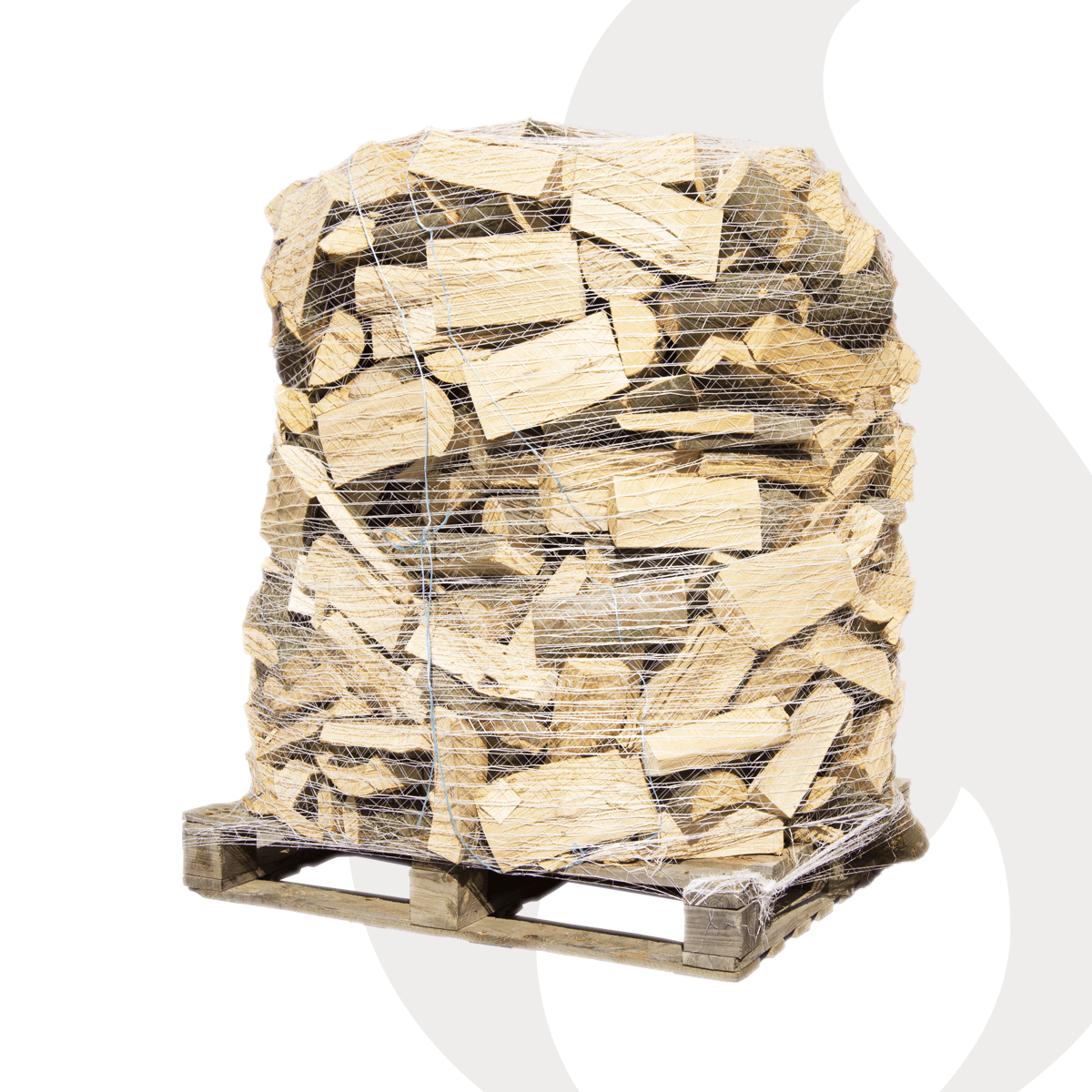 Buchen premium brennholz 25cm, rindenfrei auf palette im netz, ca. 1,6 srm / 1rm, 500 kg – Bild 2