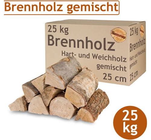 Gemischtes brennholz 120 kg buche eiche birke kiefer fichte feuerschale