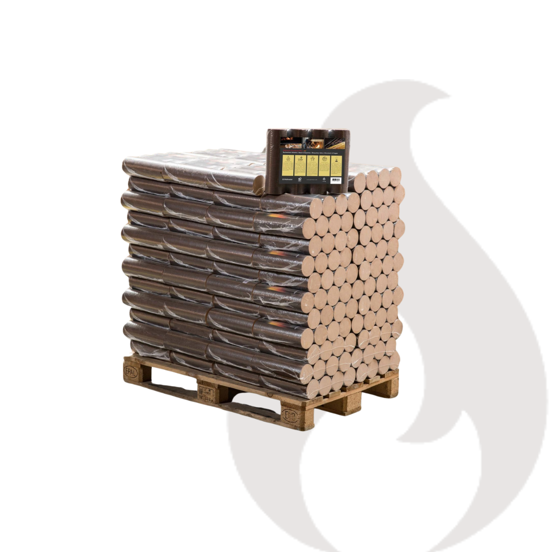 Pollmeier premium plus buchenholzbriketts pefc zertifiziert palette 960 kg